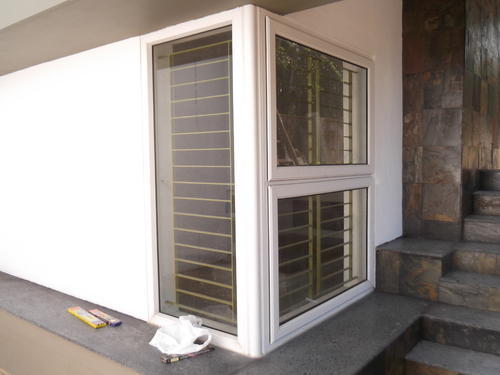 3-Track Sliding uPVC Window with SS Mesh